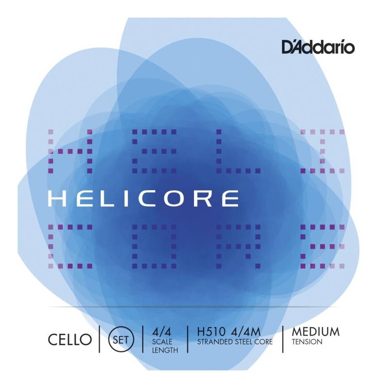 Encordado - Daddario - Cello 4/4 - Helicore - Núcleo De Acero Multi-Trenzado - Tension Media - H5104/4M