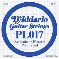 Cuerda Suelta 3 - Daddario - Guitarra Acustica/Electrica - 017 - Plain Steel - Pl017