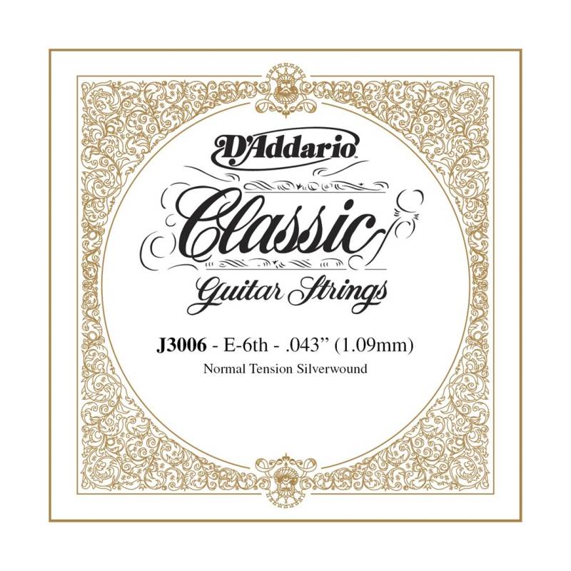 Cuerda Suelta 6 - Daddario - Guitarra Criolla - Ej29/30 - Nylon Entorchado - J3006