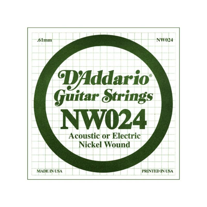 Cuerda Suelta 4 - Daddario - Guitarra Acustica/Electrica - 024 - Nickel Wound - Nw024