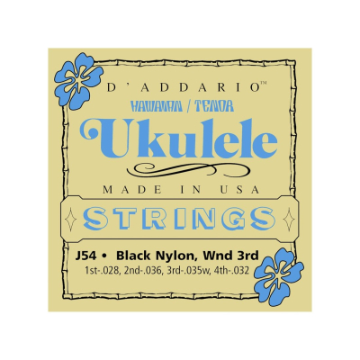 Encordado - Daddario - Ukelele Tenor - 028/032 - Nylon - J54  