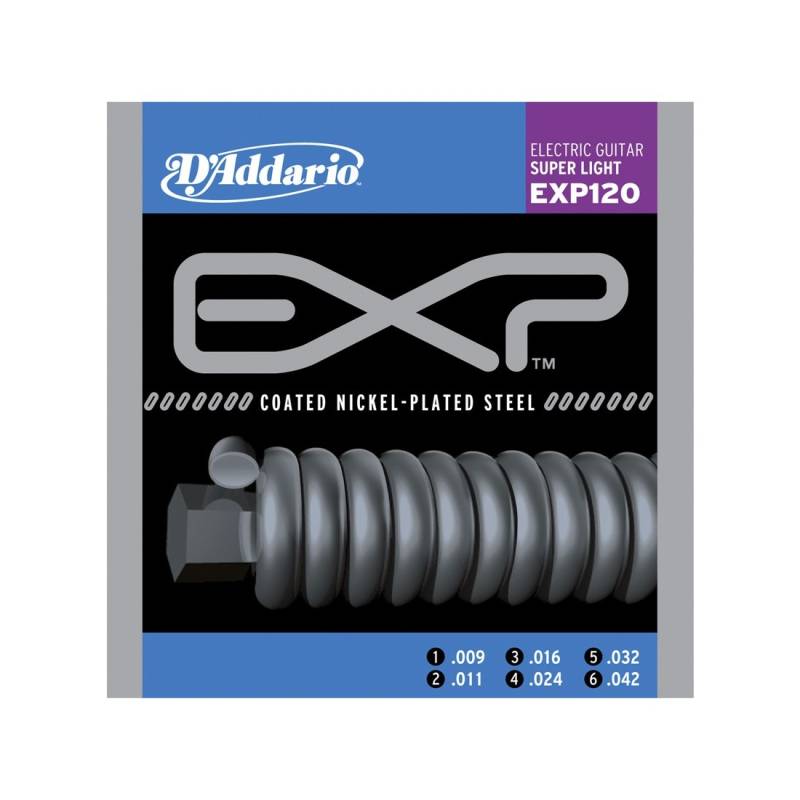 Encordado - Daddario - Guitarra Electrica - 009/042 - Nickel Wound - Revestido Doble Duracion - Exp120