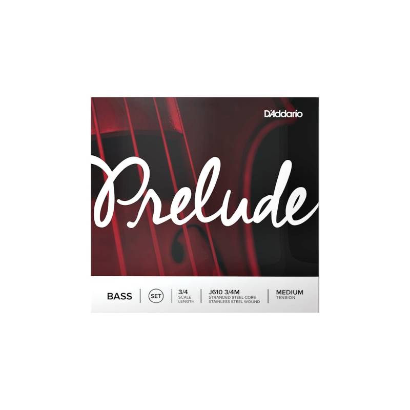 Encordado - Daddario - Contrabajo 3/4 - Prelude - Nucleo De Acero - Tension Media - J6103/4M