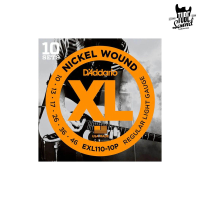 Encordado - Daddario - Guitarra Electrica - 010/046 - Nickel Wound - Propack 10 Encordados - Exl110-10P  