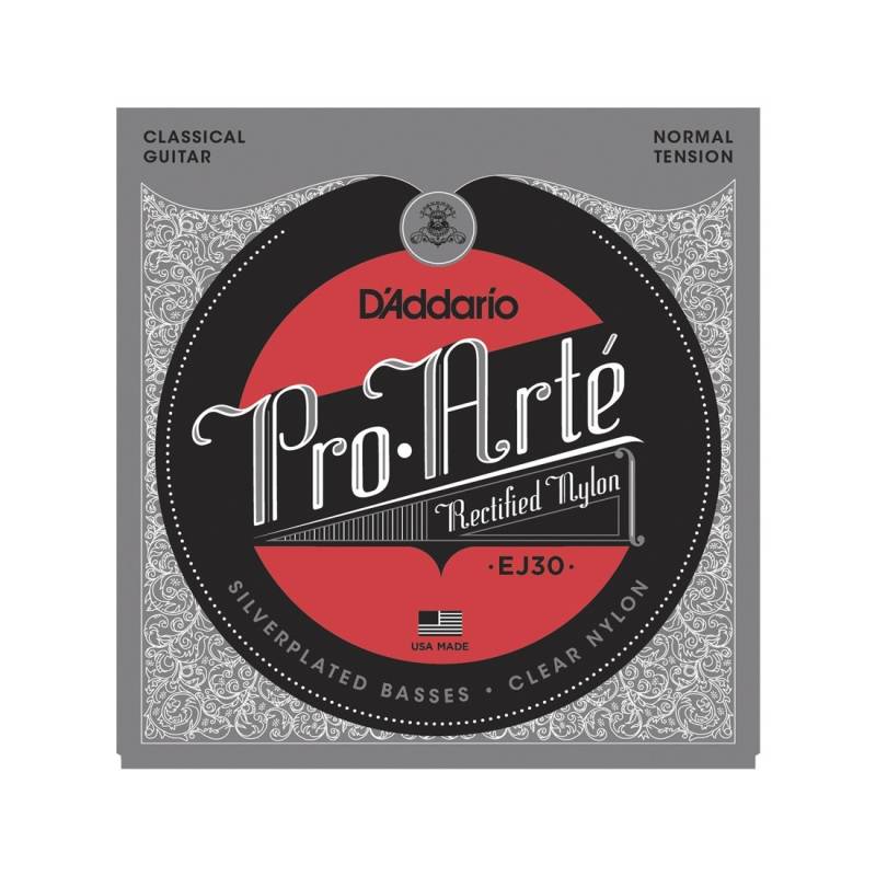 Encordado - Daddario - Guitarra Criolla - 028/043 - Nylon Entorchado Plateado - Pro Arte - Tension Normal - Ej30