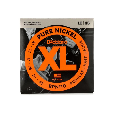 Encordado - Daddario - Guitarra Electrica - 010/046 - Pure Nickel - Epn110  