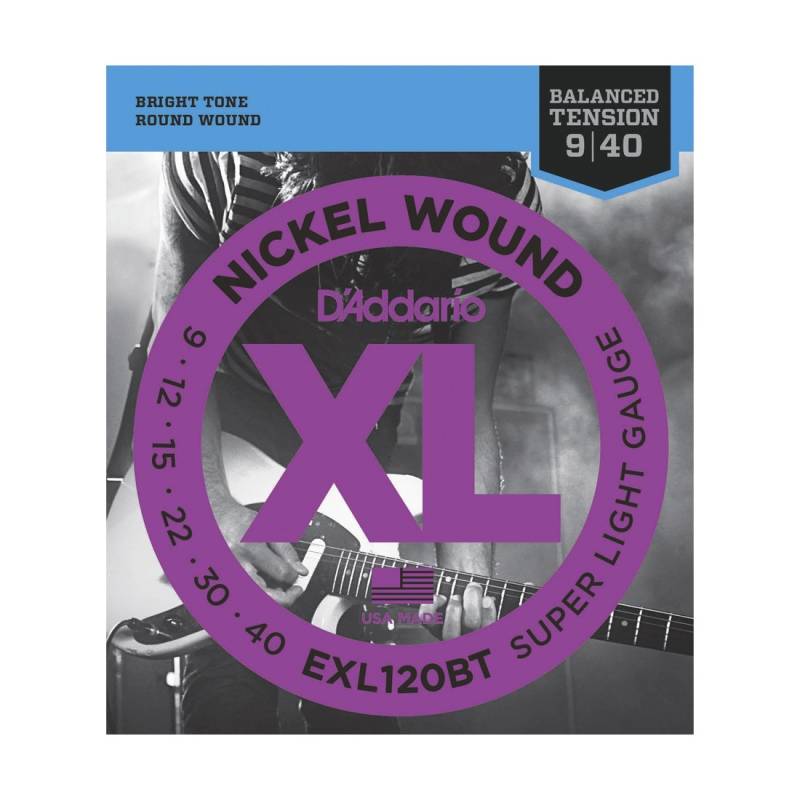 Encordado - Daddario - Guitarra Electrica - 009/040 - Nickel Wound - Tension Balanceada - Exl120Bt