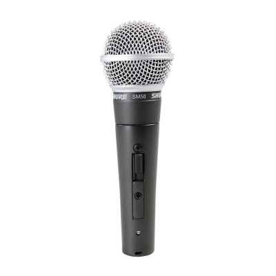 Microfono - Shure - Dinamico - Cardioide - Xlr  - Ideal Para Voces - Con Switch - 50Hz-15Khz - Funda + Pipeta - Sm58S  