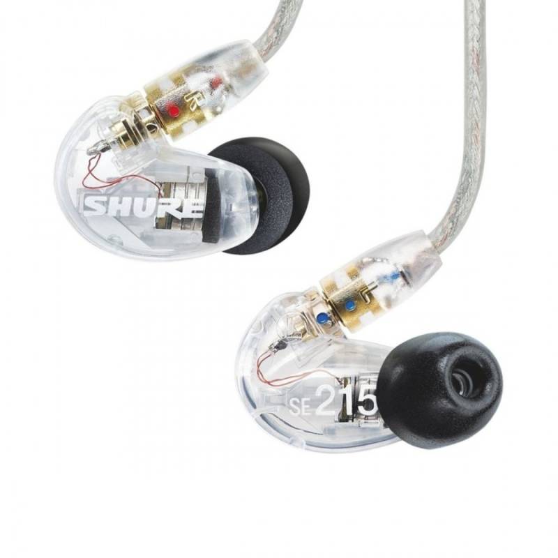 Auricular Intraural - Shure - Translucido - Con Cable - Con Bluetooth - Control Remoto 3 Botones Y Microfono - Se215-Cl-Bt1