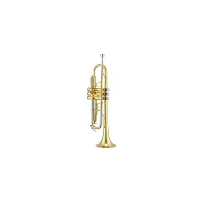 Trompeta - Jupiter - Bb - Terminacion Laqueado Dorado - Bomba De Afinacion - Pistones Acero Inoxidable - Estuche Plastico - Jtr500  