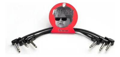 Cable - Western - Interpedal - Silent - Plug-Mono - 1/4 - Angular - Flat - 25Cm - Ff25X3  