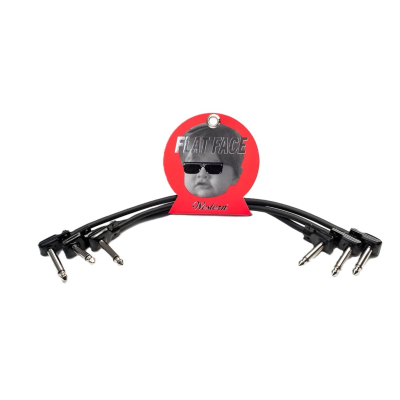 Cable - Western - Interpedal - Silent - Plug-Mono - 1/4 - Angular - Flat - 25Cm - Ff25X3  