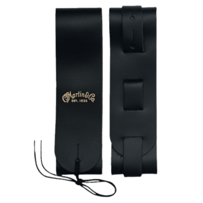 Correa - Martin & Co - Cuero - Negra - Con Logo Dorado - 18Ams2-Bk  