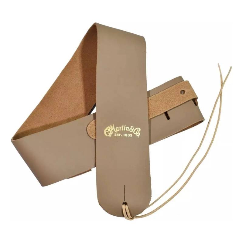 Correa - Martin & Co - Cuero - Natural - Con Logo Dorado - 18Ams2-N