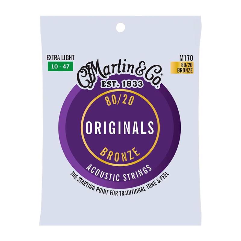 Encordado - Martin & Co - Guitarra Acustica - 80/20 - Originals - 010-047 - M170