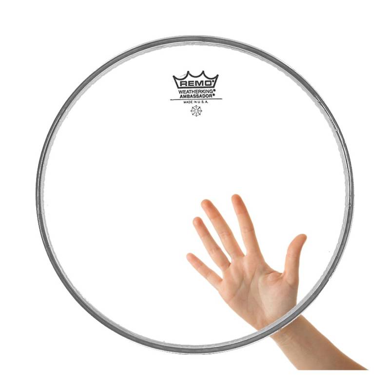 Parche 18 - Remo - Ambassador Clear - Transparente - 1 Capa - 10-Mil - Para Tom - Ba031800