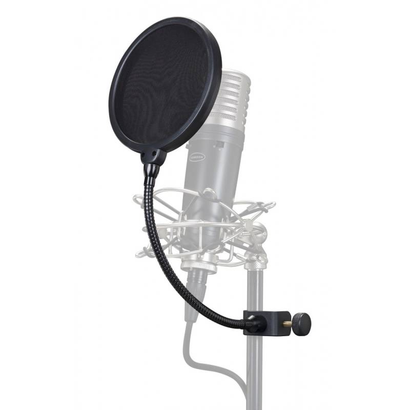 Pop Filter - Samson - Con Cuello De Ganso - Filtro Dual De 4.75 - Reduce El Popeo - Flexible 8 - Negro - Ps04