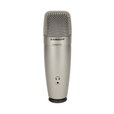 Microfono - Samson - Usb - De Estudio - Condenser - Cardioide - 40Hz A 18Khz - Conector Usb - Incluye Cable Usb + Pie De Mesa - C01Upro  