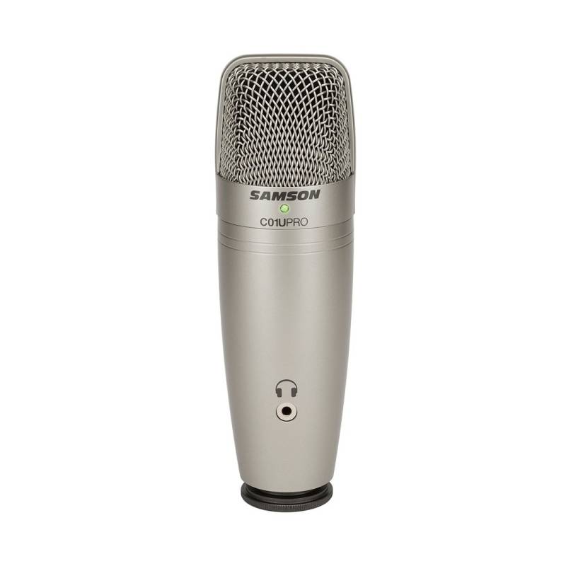 Microfono - Samson - Usb - De Estudio - Condenser - Cardioide - 40Hz A 18Khz - Conector Usb - Incluye Cable Usb + Pie De Mesa - C01Upro