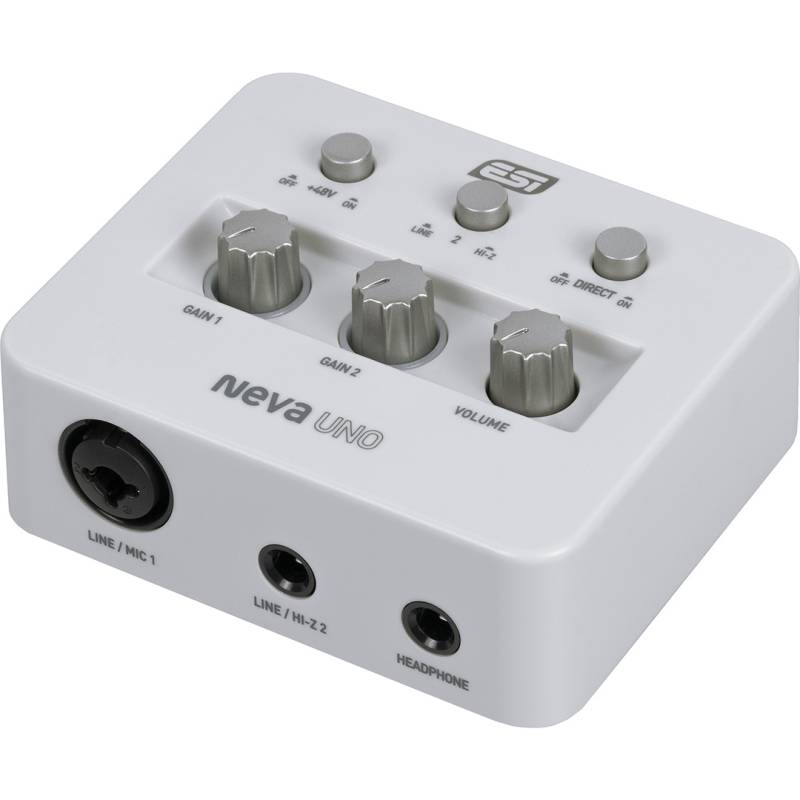 Placa De Audio - Esi - 2 Input/2 Output - Usb 2.0 - 24Bit/96Khz - 48V - Phantom - Usb - Inputs Mic - Guitarra - Linea - Nevauno