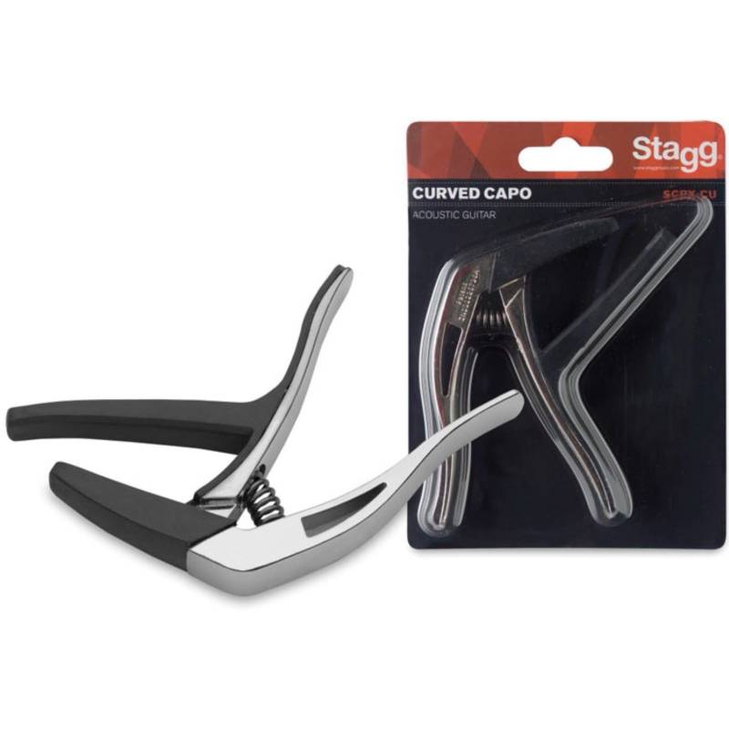 Capodastro - Stagg - Pinza - Para Guitarra Acustica/Electrica - Color Cromado - Scpxcucr