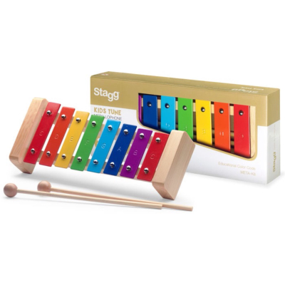 Metalofon - Stagg - 8 Notas - De Colores - Con Baquetas - Metak8  
