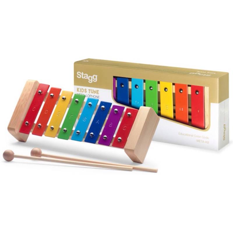Metalofon - Stagg - 8 Notas - De Colores - Con Baquetas - Metak8