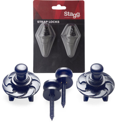 Straplock - Stagg - Trabacorrea - Guitarra Electrica - Negro - Ssl1Bk  