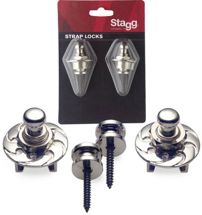 Straplock - Stagg - Trabacorrea - Guitarra Electrica - Cromado - Ssl1Cr