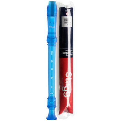 Flauta Dulce - Stagg - Soprano - Digitacion Alemana - Con Funda - Azul - Recgertbl  
