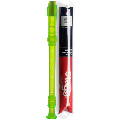 Flauta Dulce - Stagg - Soprano - Digitacion Alemana - Con Funda - Verde - Recgertgr  