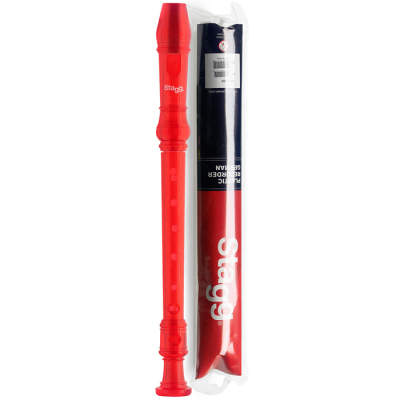 Flauta Dulce - Stagg - Soprano - Digitacion Alemana - Con Funda - Rojo - Recgertrd  