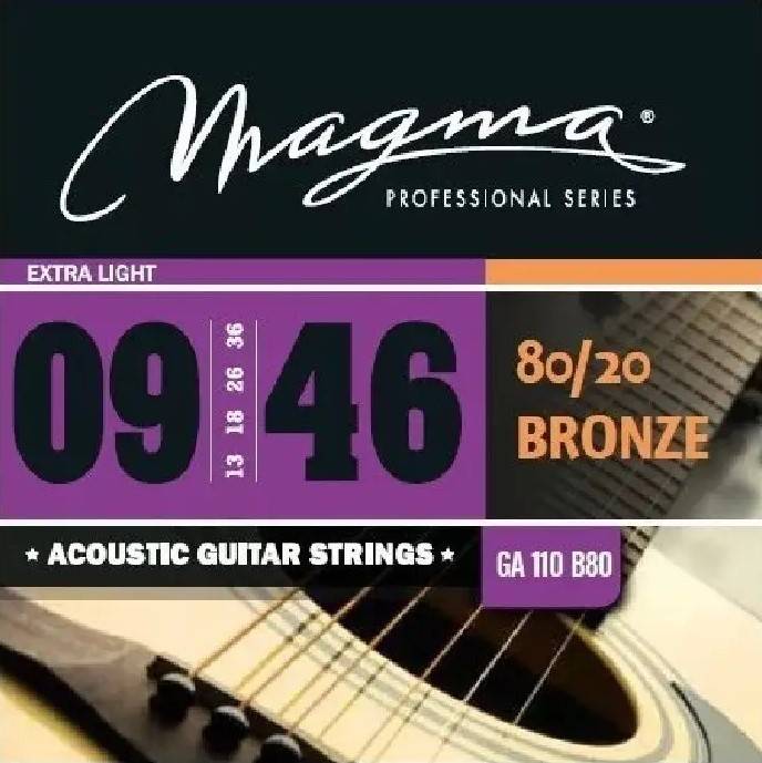 Encordado - Magma - Guitarra Acustica - 80/20 - 009-046 - Ga110B80