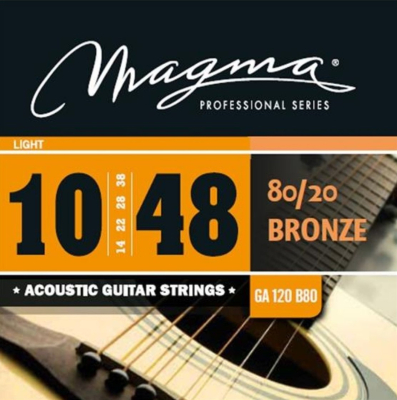 Encordado - Magma - Guitarra Acustica - 80/20 - 010-048 - Ga120B80  