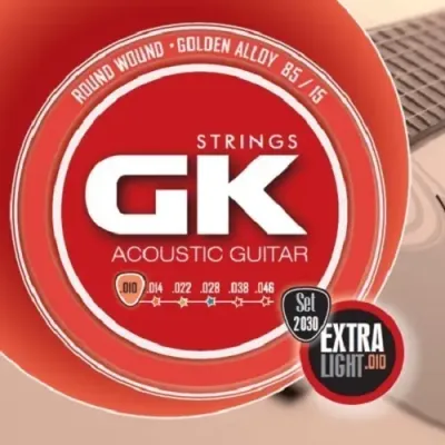Encordado - Gk - Guitarra Acustica - Extra Light - 010-046 - 2030  