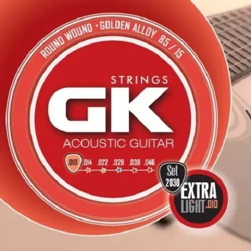 Encordado - Gk - Guitarra Acustica - Extra Light - 010-046 - 2030
