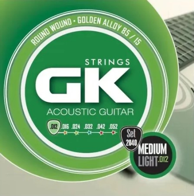 Encordado - Gk - Guitarra Acustica - Medium Light - 012-052 - 2040  