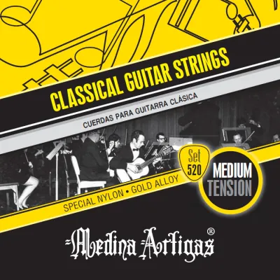 Encordado - Medina Artigas - Guitarra Criolla - Sobre Amarillo - Cuerdas Doradas - 520  