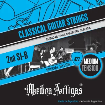 Cuerda - Medina Artigas - 2Da - Guitarra Criolla - Sobre Azul - 420-2  