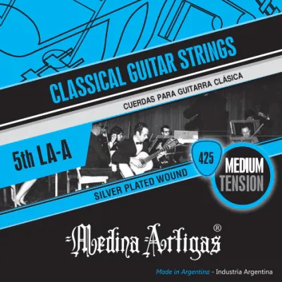 Cuerda - Medina Artigas - 5Ta - Guitarra Criolla - Sobre Azul - 420-5  