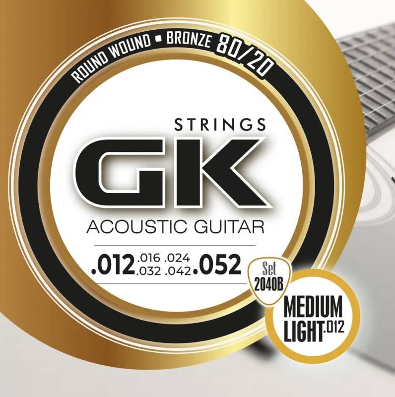 Encordado - Gk - Guitarra Acustica - 80/20 Bronce - 012-052 - 2040B