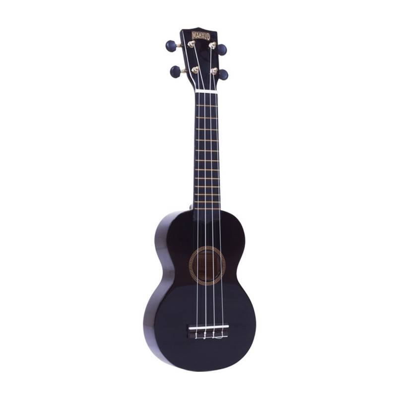 Ukelele - Mahalo - Soprano - Rainbow - Sengon - Diapason Caoba - Encordado Aquila - Puente Caoba - Funda - Negro Laqueado - Mr1Bk