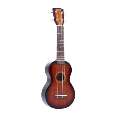 Ukelele - Mahalo - Soprano - Java - Fondo Arqueado - Diapason Teca - Encordado Aquila - Mastil Coaba - Funda - Sunburst 3 Tonos - Mj13Ts  