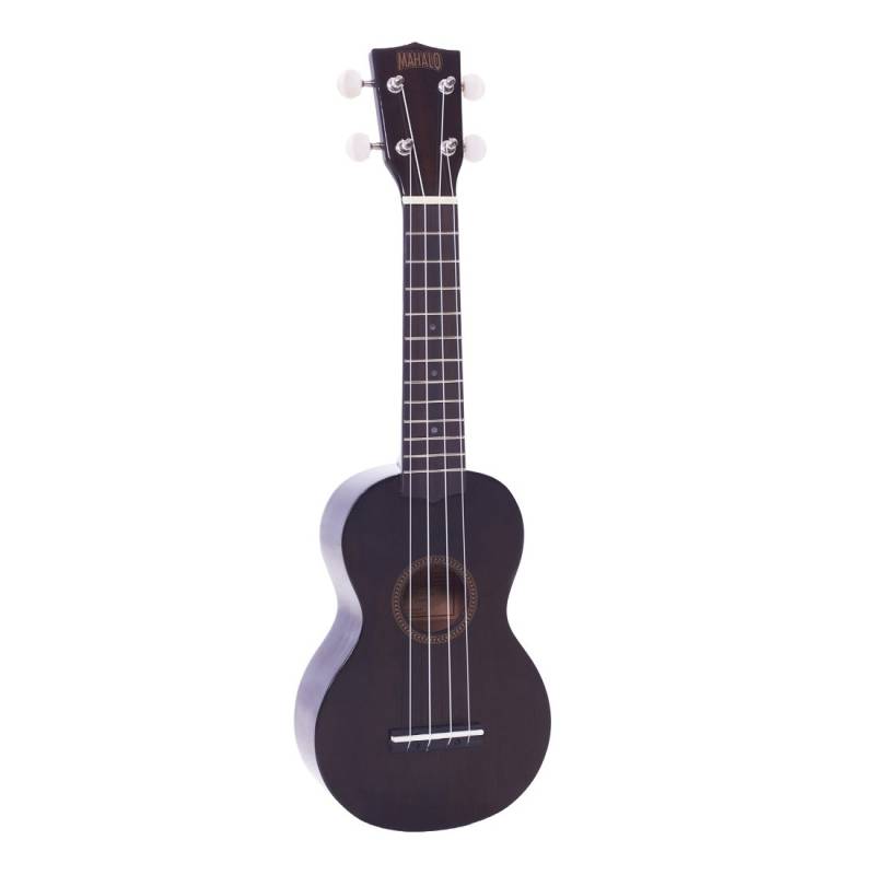 Ukelele - Mahalo - Soprano - Java - Fondo Arqueado - Diapason Teca - Encordado Aquila - Mastil Caoba - Funda - Negro - Mj1Tbk