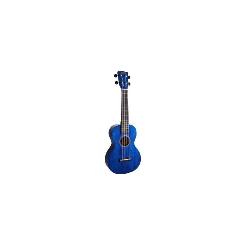 Ukelele - Mahalo - Concierto - Hano - Sengon - Diapason Caoba - Encordado Aquila - Puente Caoba - Funda - Azul Transparente - Mh2Tbu