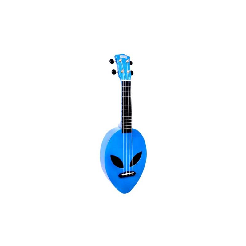 Ukelele - Mahalo - Soprano - Alien - Sengon - Diapason Caoba - Encordado Aquila - Puente Caoba - Funda - Azul Metalico - Mc1Almbu