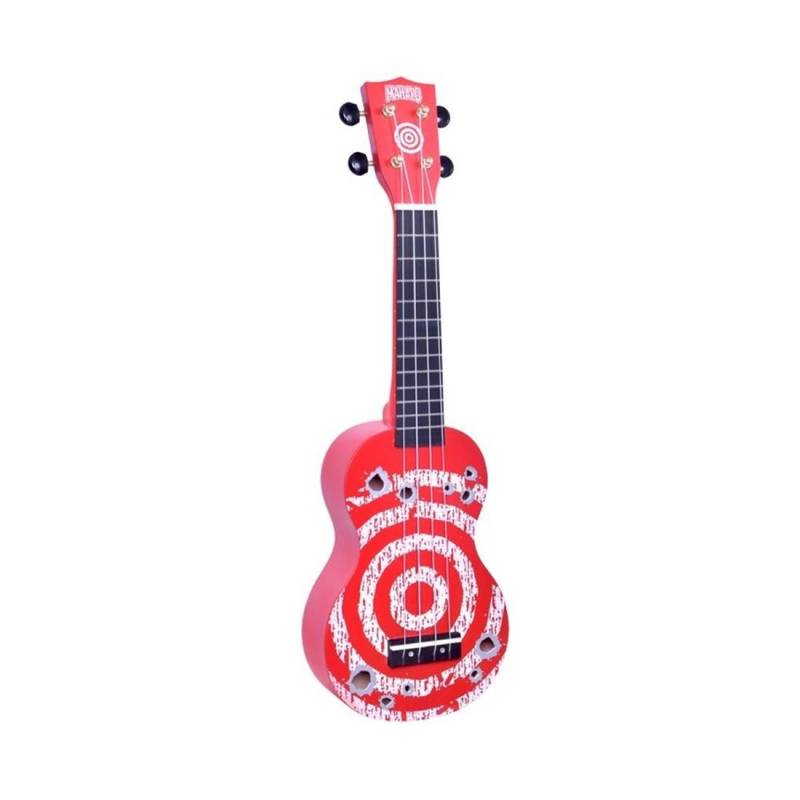 Ukelele - Mahalo - Soprano - Target - Sengon - Diapason Caoba - Encordado Aquila - Funda - Rojo Militar - Md1Tard