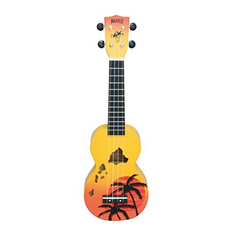 Ukelele - Mahalo - Soprano - Hawai - Sengon - Diapason Caoba - Encordado Aquila - Funda - Naranja Esfumado - Md1Haorb