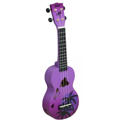 Ukelele - Mahalo - Soprano - Hawai - Sengon - Diapason Caoba - Encordado Aquila - Funda - Violeta Esfumado - Md1Happb  