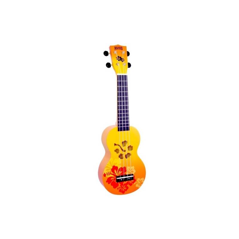 Ukelele - Mahalo - Soprano - Hibiscus - Sengon - Diapason Caoba - Encordado Aquila - Funda - Naranja Esfumado - Md1Hborb